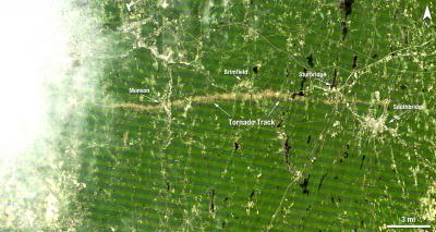 Higher Res/Landsat Post-Tornado Image