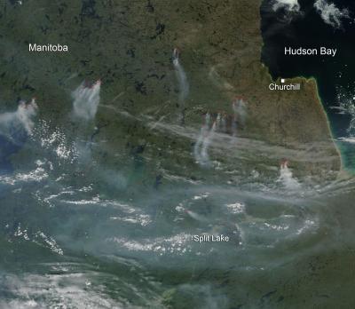 Fires in Manitoba, Canada