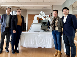 Group photo between AiTreat, NTU and Academy of Chinese Medicine Singapore with EMMA massage robot