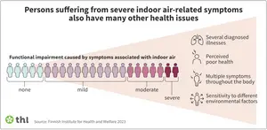 Persons suffering from severe indoor air-related symptons also have many other health issues