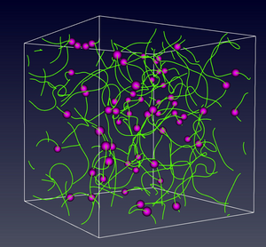 Snapshot of simulated quantum turbulence