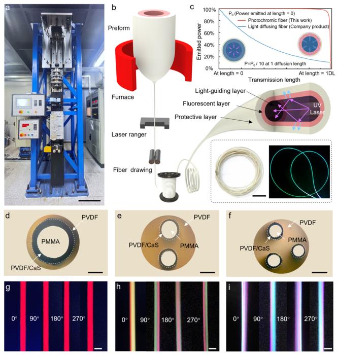 Fabrication and structural characterization of the photochromic fiber.
