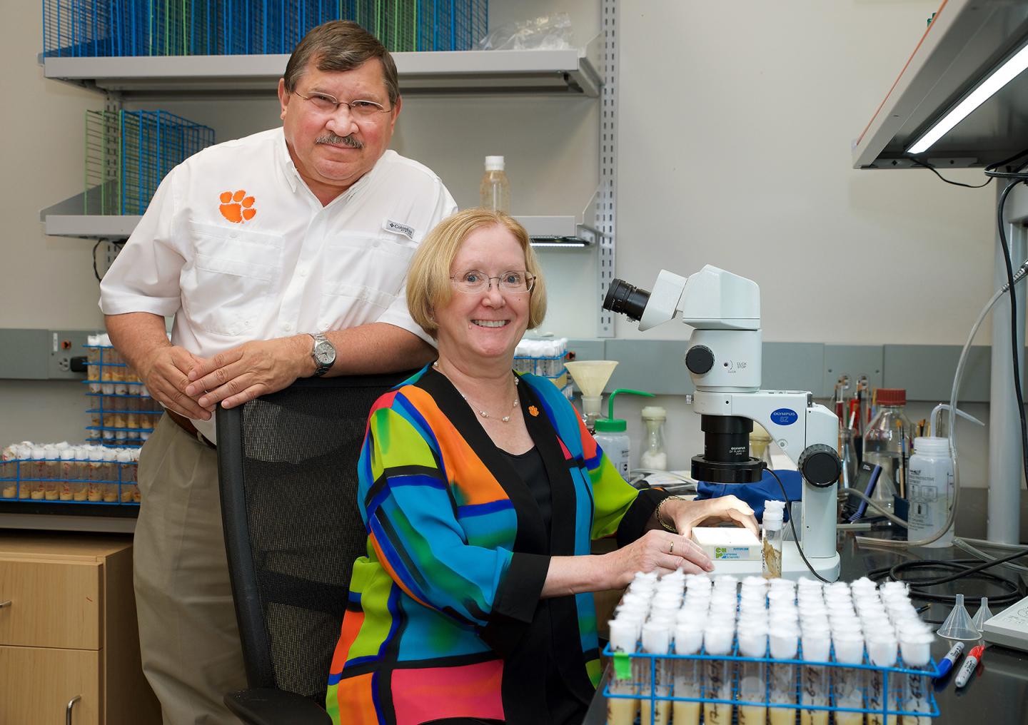 Trudy and Robert in Lab