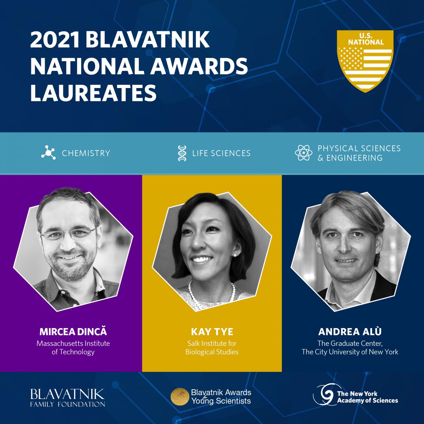 Blavatnik National Awards for Young Scientists announce 2021 laureates