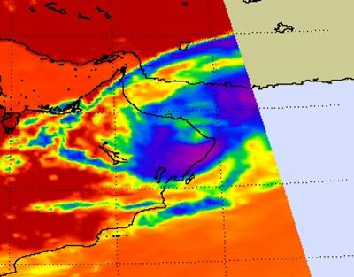 NASA Infrared Image Shows Phet Leaving Oman