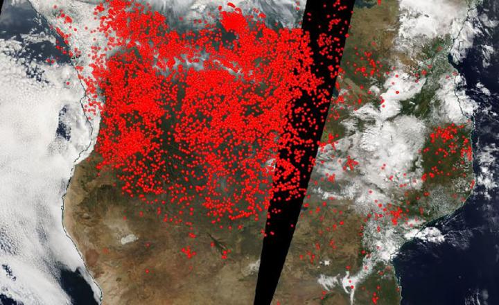 Agricultural Fires Seem to Engulf Central Africa