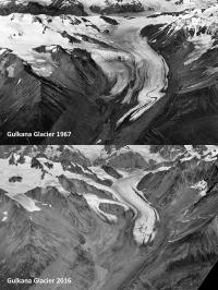 Gulkana Glacier 50 Years Ago and Today