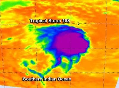 Tropical Storm 18S by the AIRS Instrument
