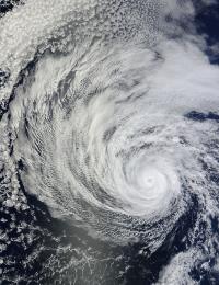 NASA Terra Satellite View of Hurricane Daniel