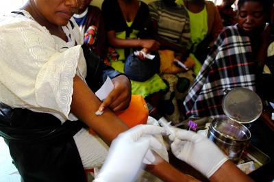 Drawing Blood in a Zambian Clinic
