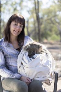 Dr. Valentina Mella with Koala