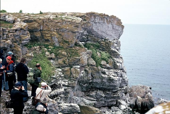 Tourists at Stora Karls&ouml; in 1975