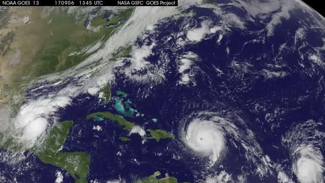 Satellite Animation Sees Category 4 Hurricanes Irma and Jose, Katia Landfall