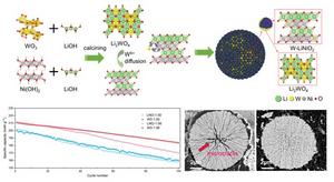 The schematic diagram of excessive lithium-induced W grain boundary phase doping is presented.