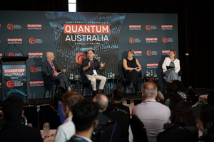 Panellists on stage at last year's Quantum Australia 2022