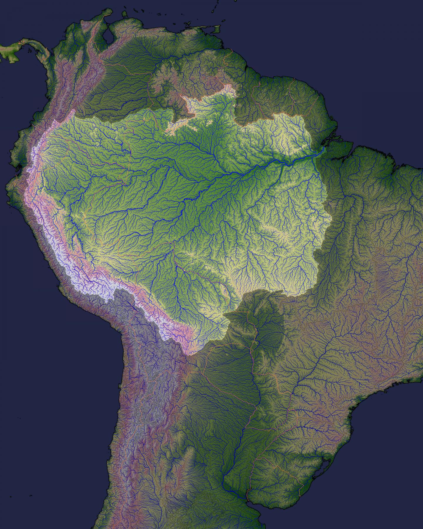 Map: Amazon River and Watershed