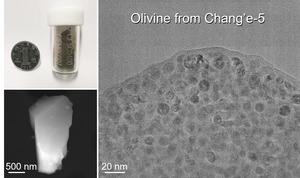 Surface micro-structure olivine from lunar soil scooped by Chang’e-5 lander