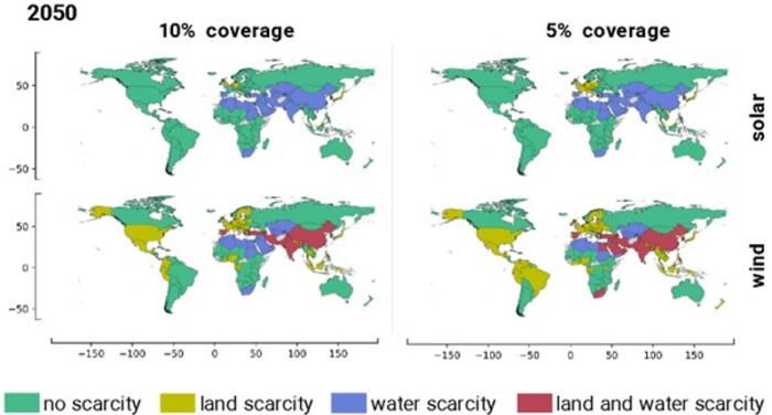 Land and water scarcity from hydrogen production