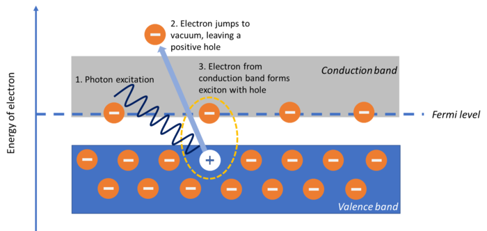 Excitons moving inside TaSe3