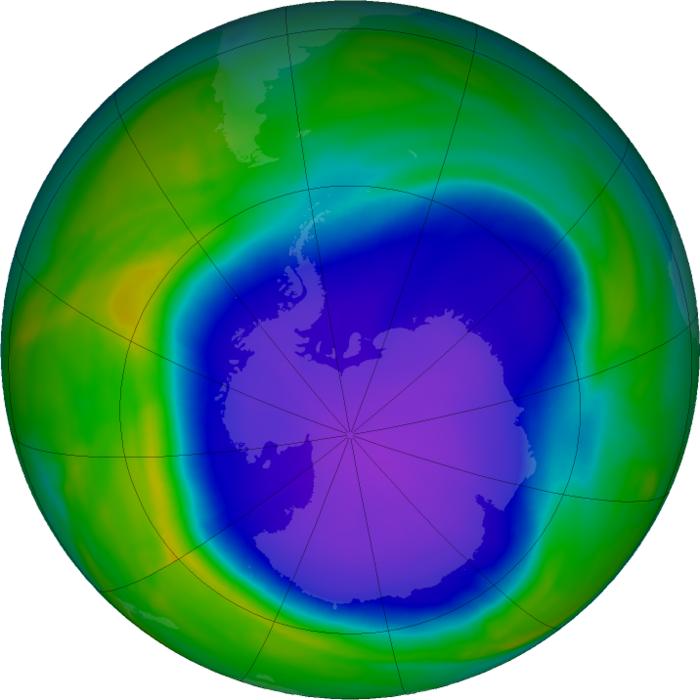 3 October 2022 ozone hole