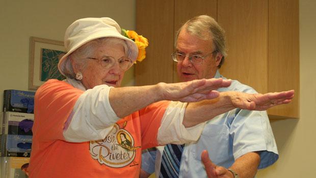 Georgie Bright Kunkel with Dr. Eric B. Larson.
