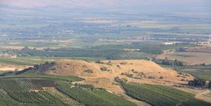 Aerial view of Abel Bet Maacah looking south-east