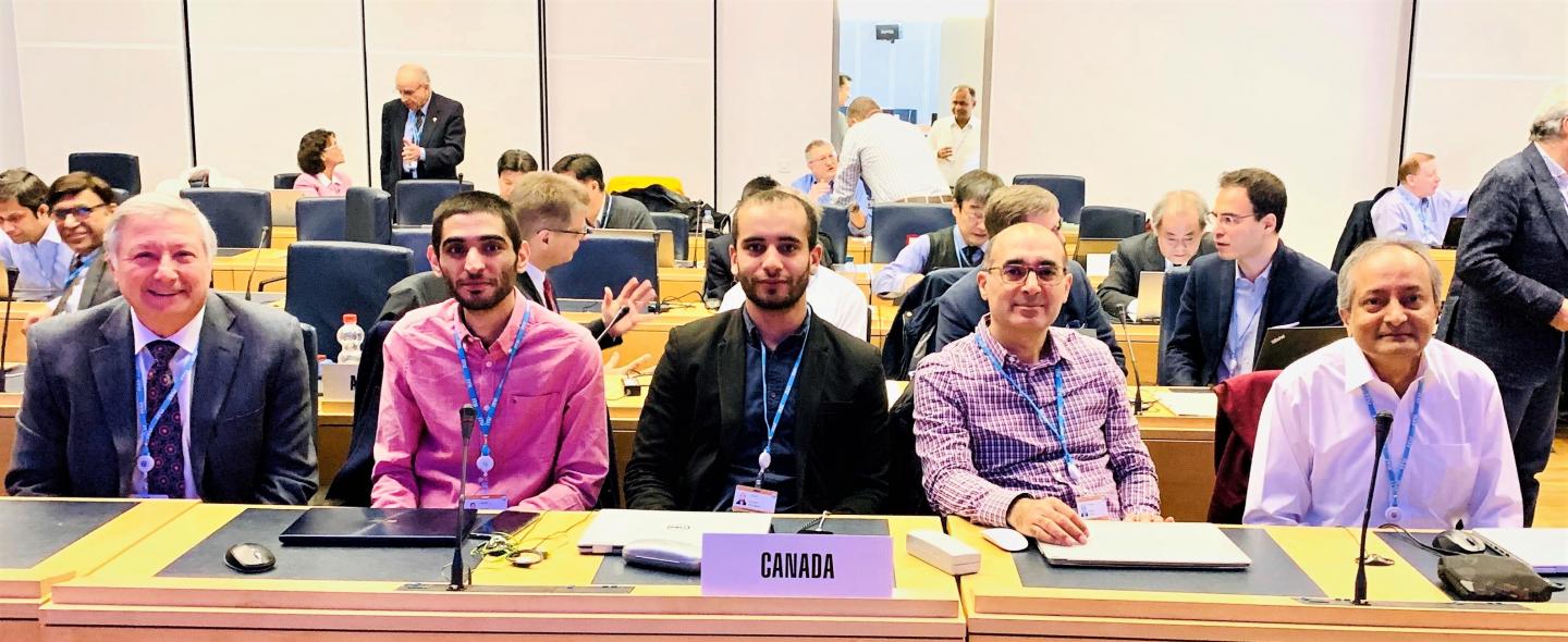 INRS's team during the ITU meeting in Geneva in February 2020