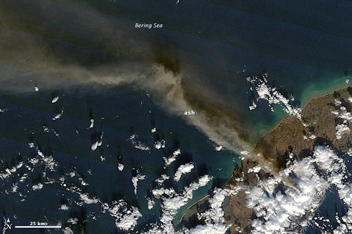 NASA's Aqua Satellite Sees Pavlof Volcano, Alaska Peninsula