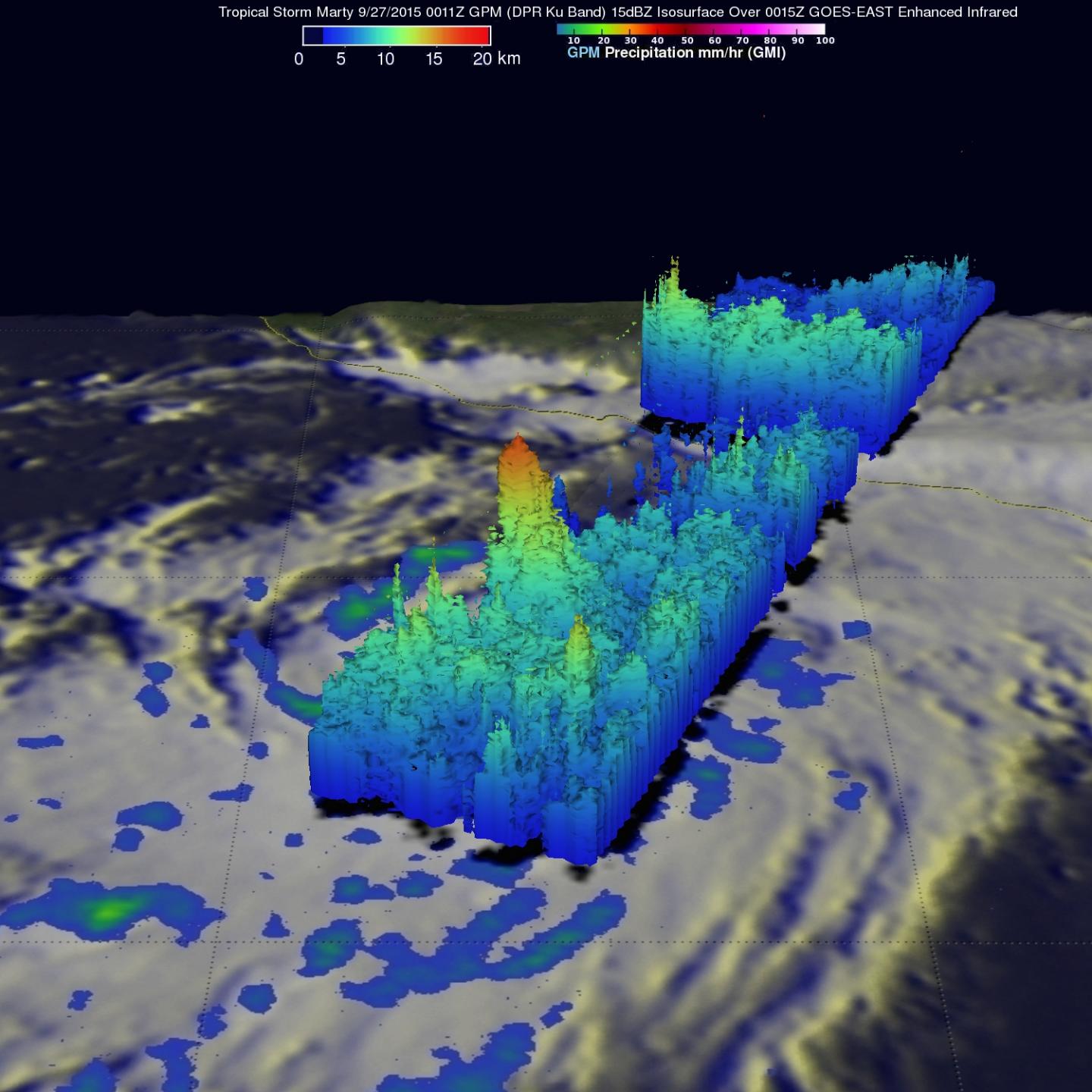 GPM 3-D Image of Marty