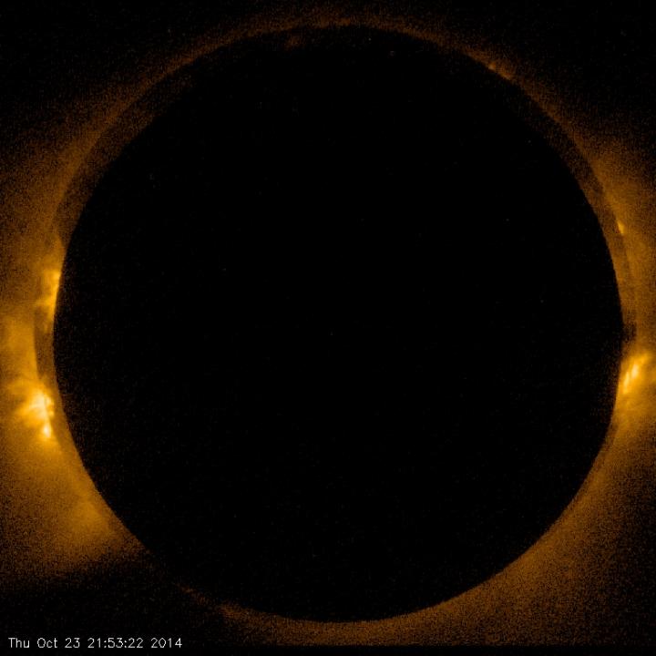 Hinode View of Oct. 23, 2014 Annular Eclipse