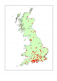 UK Map Showing Butterfly Transect Sites