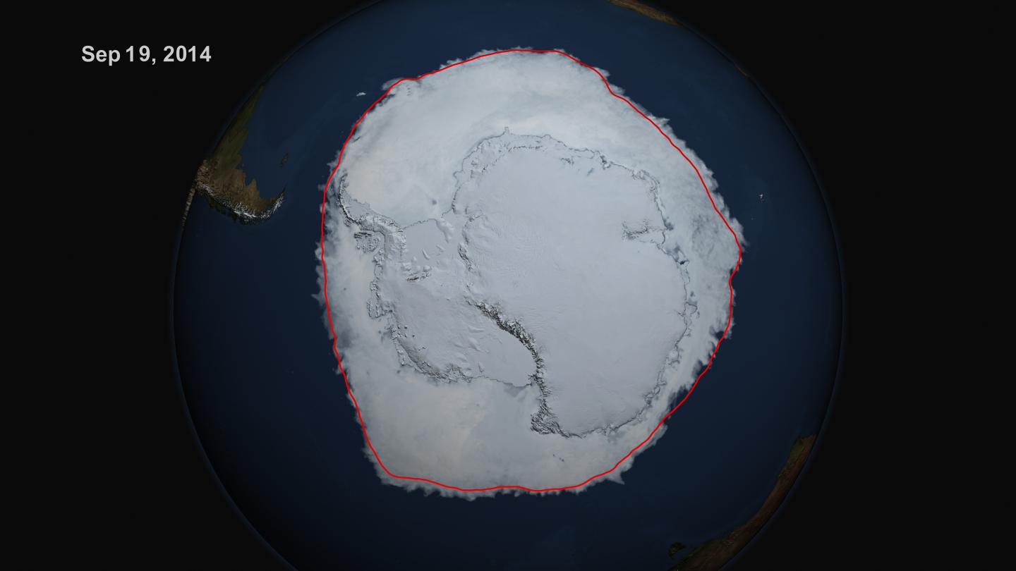 Antarctic Sea Ice Extent, Sept. 20, 2014