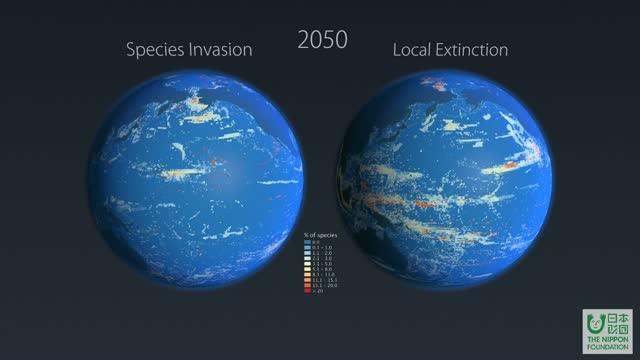 Fish Extinction and Species Invasion by 2050