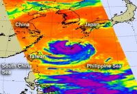 NASA AIRS Infrared Image of Typhoon Haikui