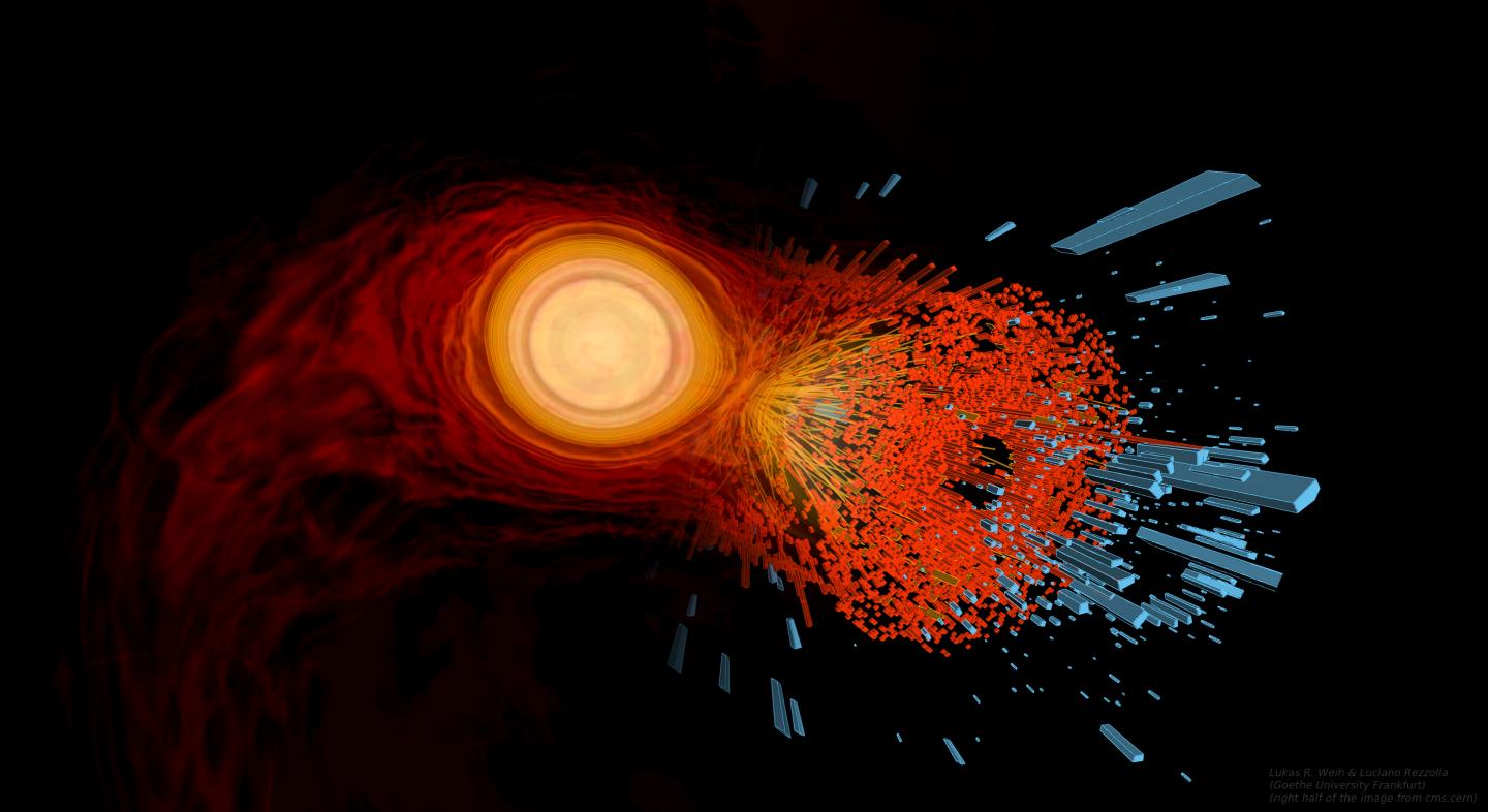 Two merging neuron stars