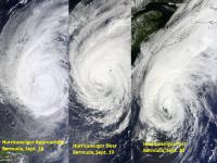 NASA MODIS Catches 3 Days of Hurricane Igor Transition