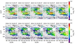 The evolution of North-South symmetry ionospheric total electron content enhancement region