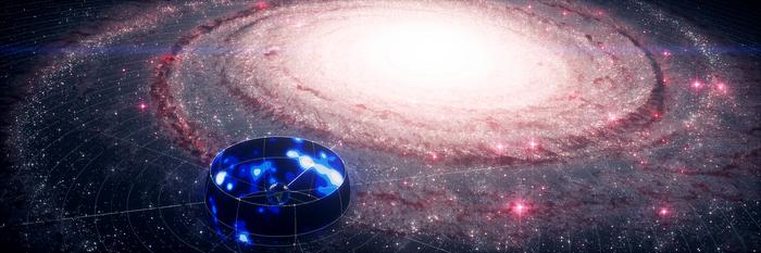 Neutrino map in front of the Milky Way