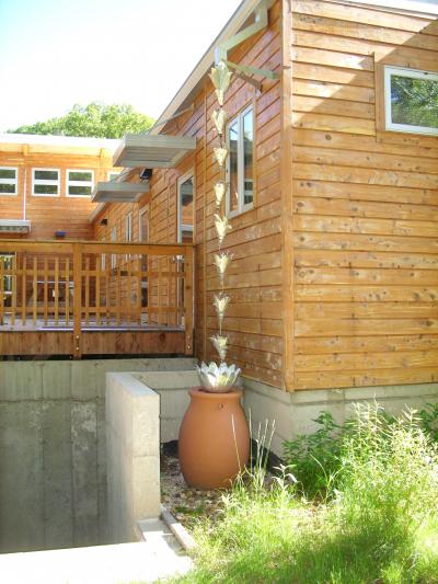 A Water Feature at the Living Learning Center
