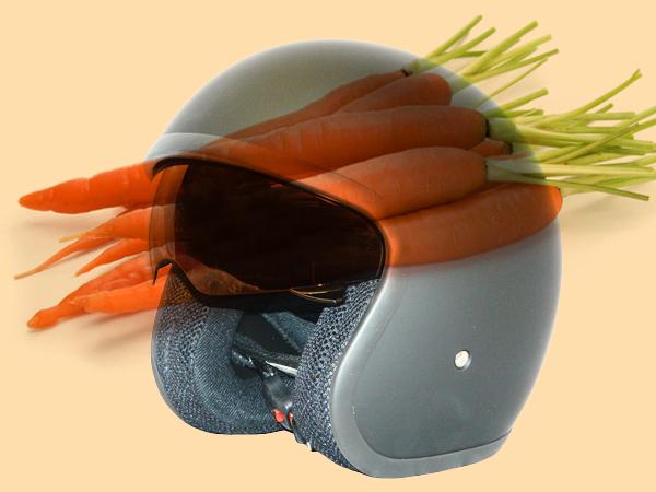 A Motorcycle Helmet Reinforced by Carrot Waste?