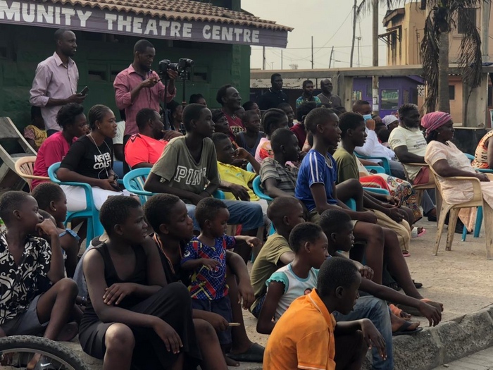 Audience watches performance