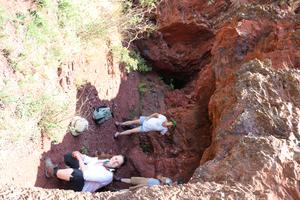 Collecting ochre pigment materials