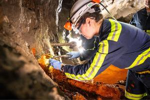 Researcher in former goldmine