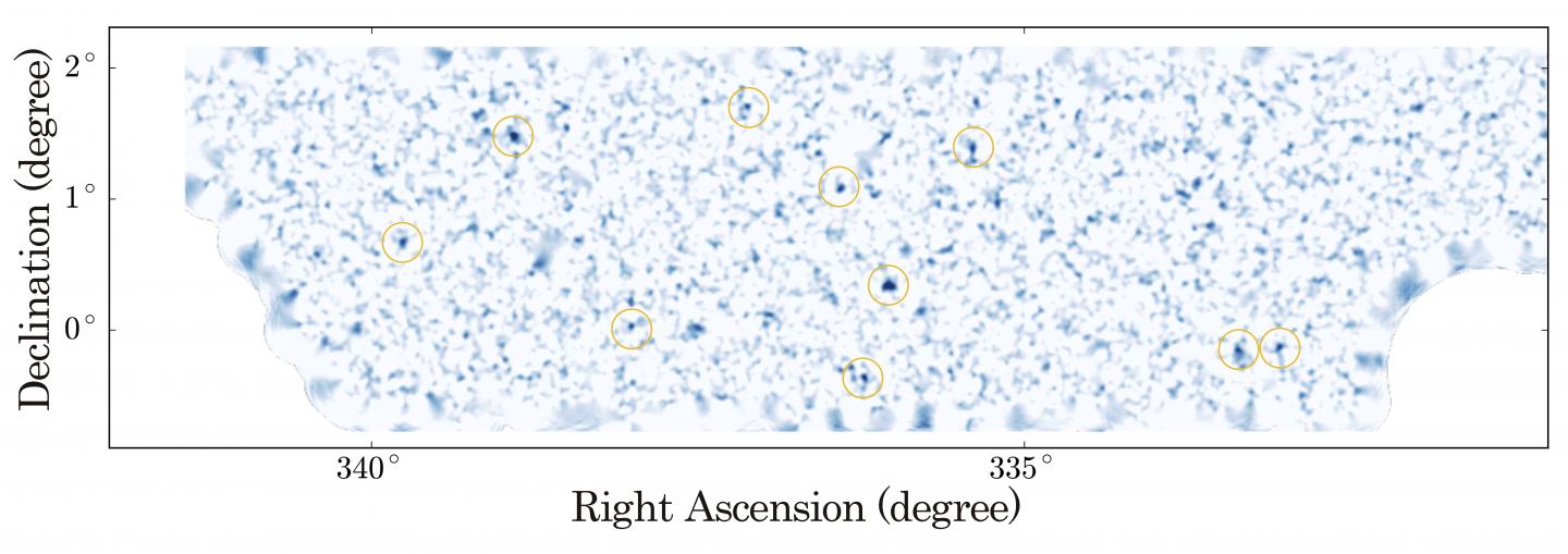 2-Dimensional Dark Matter Map Estimated by Weak Lensing Technique