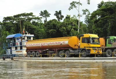 Oil Barge on Napo River