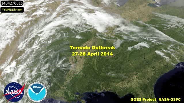 NOAA's GOES-East Satellite Data Shows the Development and Movement of Severe Weather