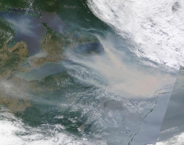 East Coast wildfire smoke [IMAGE] EurekAlert! Science News Releases