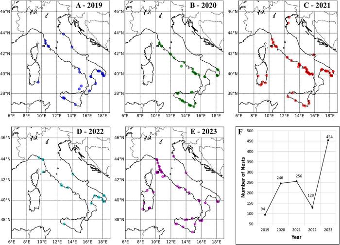 Modeling the impacts of natural and human factors on the hatching success of the loggerhead sea turtle Caretta caretta along the coasts of Italy
