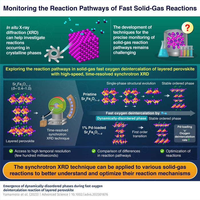 Monitoring the Reaction Pathways of Fast Solid-Gas Reactions