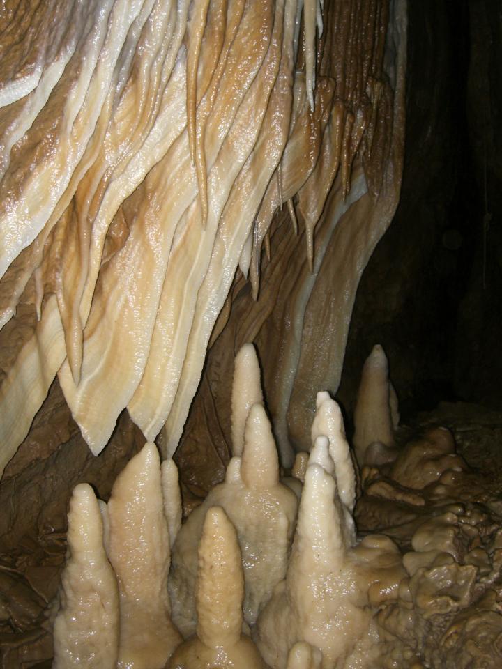 Stalagmites and Sinter Curtains